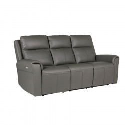 Regent 3 Seater Electric Recliner Leather Ash